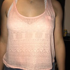 Cream aztec print tank